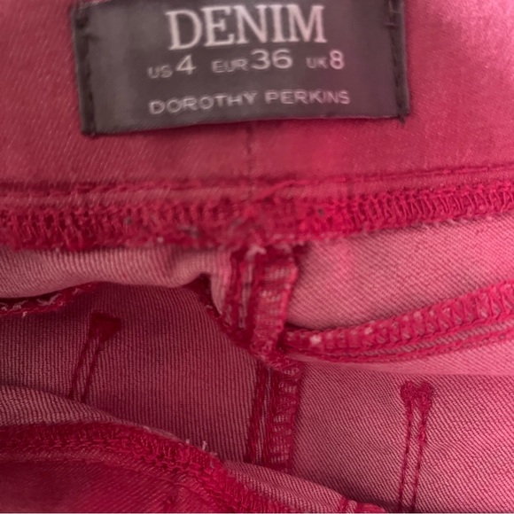 Dorothy Perkins Red/Pink Jeggings size 8 - Picture 3 of 3